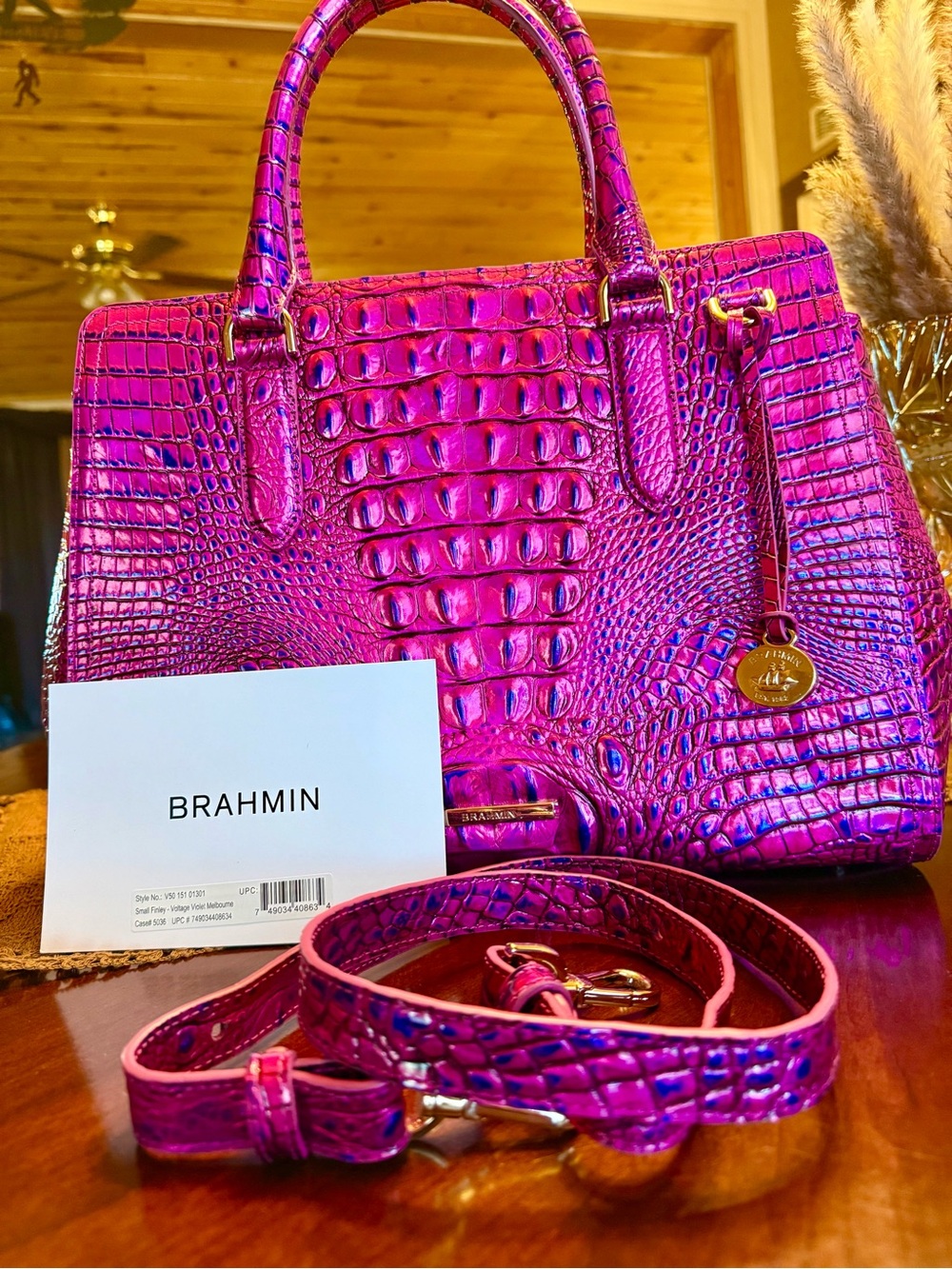 Brahmin Voltage Violet small Finley HTF color - Picture 1 of 5
